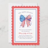 Preppy Vlag Vlag Bow 4 juli Partij Kaart (Voorkant)