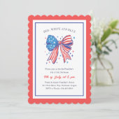 Preppy Vlag Vlag Bow 4 juli Partij Kaart (Staand voorkant)