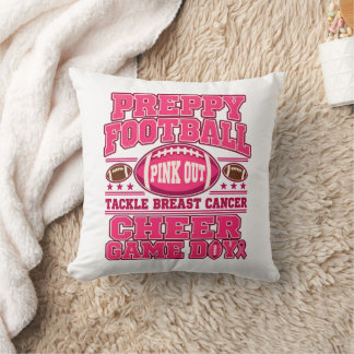 Preppy Voetbal Roze Uitdaging Borstkanker Fans Kussen