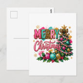 Preppy vrolijk kerstfeest briefkaart (Voorkant / Achterkant)