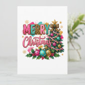 Preppy vrolijk kerstfeest kaart (Staand voorkant)