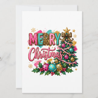 Preppy vrolijk kerstfeest kaart