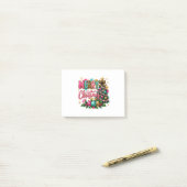 Preppy vrolijk kerstfeest post-it® notes (Op bureau)