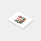 Preppy vrolijk kerstfeest post-it® notes (Schuin)