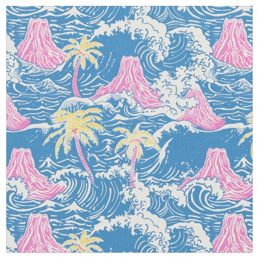 Preppy vulkanen in het midden van de oceaan stof (Close Up)