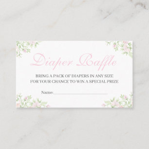 Preppy Wapenschild Baby Shower Luier Raffle Kaarte Visitekaartje