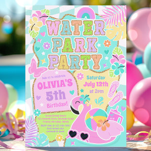 Preppy Water Park Party Schattigee Girly Pool Verj Kaart