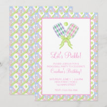 Preppy Watercolor Argyle Pickleball-paddels