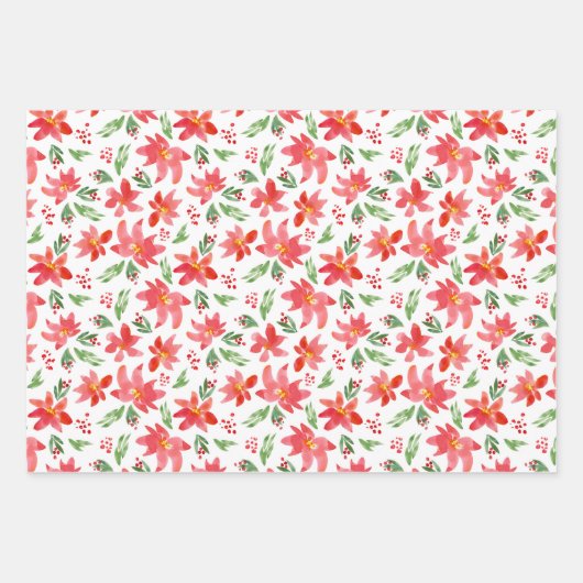 Preppy Watercolor Christmas Inpakpapier Vel (Voorkant 2)