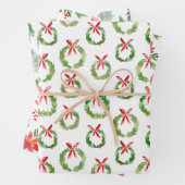 Preppy Watercolor Christmas Inpakpapier Vel (In situ)