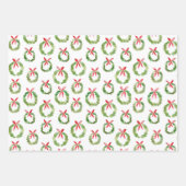 Preppy Watercolor Christmas Inpakpapier Vel (Voorkant)