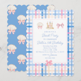 Preppy Watercolor Strandfeest Kaart