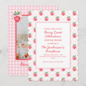 Preppy Waterverf aardbeien bessen zoet Kaart (Voorkant / Achterkant)