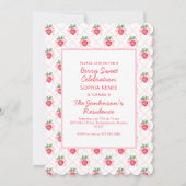 Preppy Waterverf aardbeien bessen zoet Kaart (Voorkant)