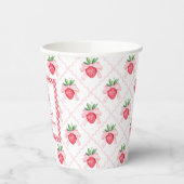 Preppy Waterverf aardbeien bessen zoet Papieren Bekers (Links)