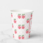 Preppy Waterverf aardbeien bessen zoet Papieren Bekers (Rechts)