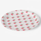 Preppy Waterverf aardbeien bessen zoet Papieren Bordje (Gekanteld)