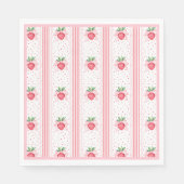 Preppy Waterverf aardbeien bessen zoet Servet (Voorkant)