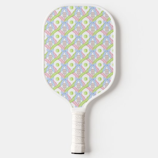 Preppy Waterverf Argyle Pickleball Paddles (Achterkant)