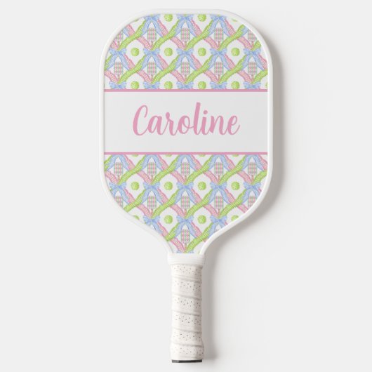 Preppy Waterverf Argyle Pickleball Paddles (Voorkant)
