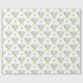 Preppy Waterverf Argyle Pickleball Paddles Cadeaupapier (Vlak)