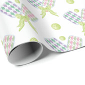 Preppy Waterverf Argyle Pickleball Paddles Cadeaupapier (Rol Hoek)