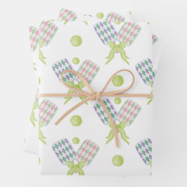 Preppy Waterverf Argyle Pickleball Paddles Inpakpapier Vel