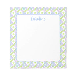 Preppy Waterverf Argyle Pickleball Paddles Notitieblok