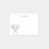Preppy Waterverf Argyle Pickleball Paddles Post-it® Notes (Voorkant)