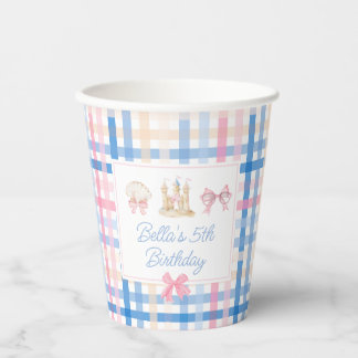 Preppy Waterverf Beach Party Paper cup Papieren Bekers