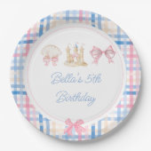 Preppy Waterverf Beach Party Papieren Bordje (Voorkant)