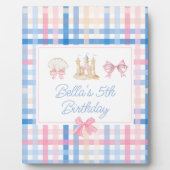 Preppy Waterverf Beach Party welkomstbord Fotoplaat (Voorkant)