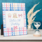 Preppy Waterverf Beach Party welkomstbord Fotoplaat (Zijkant)