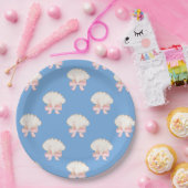 Preppy Waterverf Beach Seashells Party Papieren Bordje (Feest)