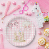 Preppy Waterverf Beach Seashells Party Papieren Bordje (Feest)