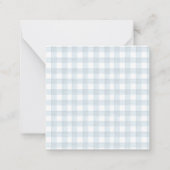 Preppy Waterverf Blauw Monogram Golfpolo Shirt Notitiekaartje (Achterkant)