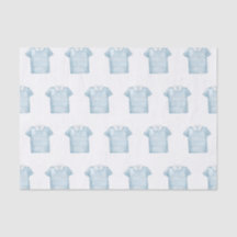 Preppy Waterverf Blauw Monogram Golfpolo Shirt