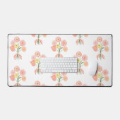 Preppy waterverf bloemenboeket bureaumat (Keyboard & Muis)