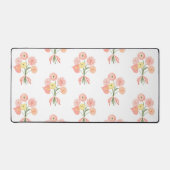 Preppy waterverf bloemenboeket bureaumat (Voorkant)