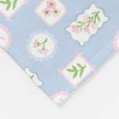 Preppy waterverf bloemengrootmillennial fleece deken (Hoek)