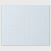 Preppy Waterverf Blue Gingham Cadeaupapier (Vlak)