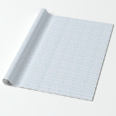 Preppy Waterverf Blue Gingham Cadeaupapier (Uitgerold)