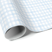 Preppy Waterverf Blue Gingham Cadeaupapier (Rol Hoek)