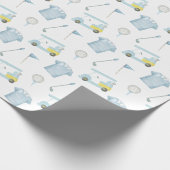 Preppy Waterverf Blue Golf Polo Shirt Cadeaupapier (Hoek)