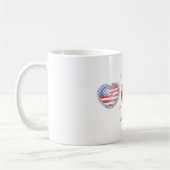 Preppy Waterverf Bogen 4 Juli Monogram Koffiemok (Links)