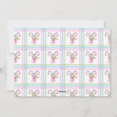 Preppy Waterverf Candy Canes Wavy Lijst Feestdagenkaart (Achterkant)