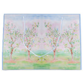 Preppy Waterverf  Chinoiserie Blauw Groot Cadeauzakje (Voorkant)