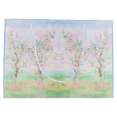 Preppy Waterverf  Chinoiserie Blauw Groot Cadeauzakje (Achterkant)