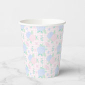Preppy Waterverf Floral Gingham Verjaardag Papieren Bekers (Links)