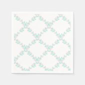 Preppy Waterverf Floral Gingham Verjaardag Servet (Voorkant)